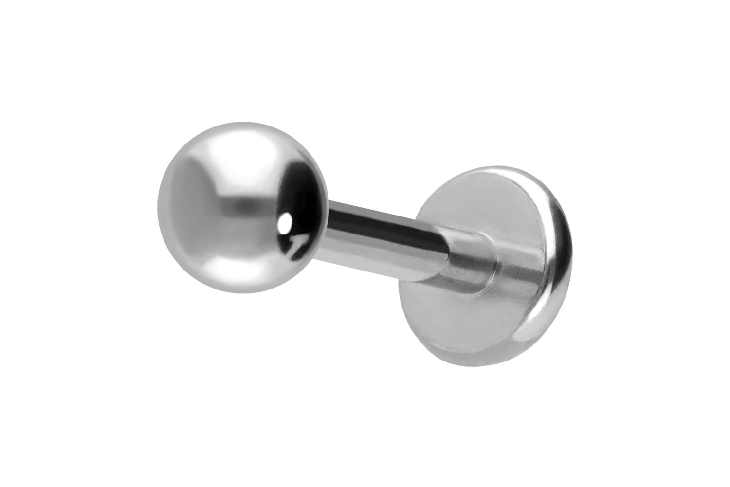 Titan Labret Piercing mit Push Fit